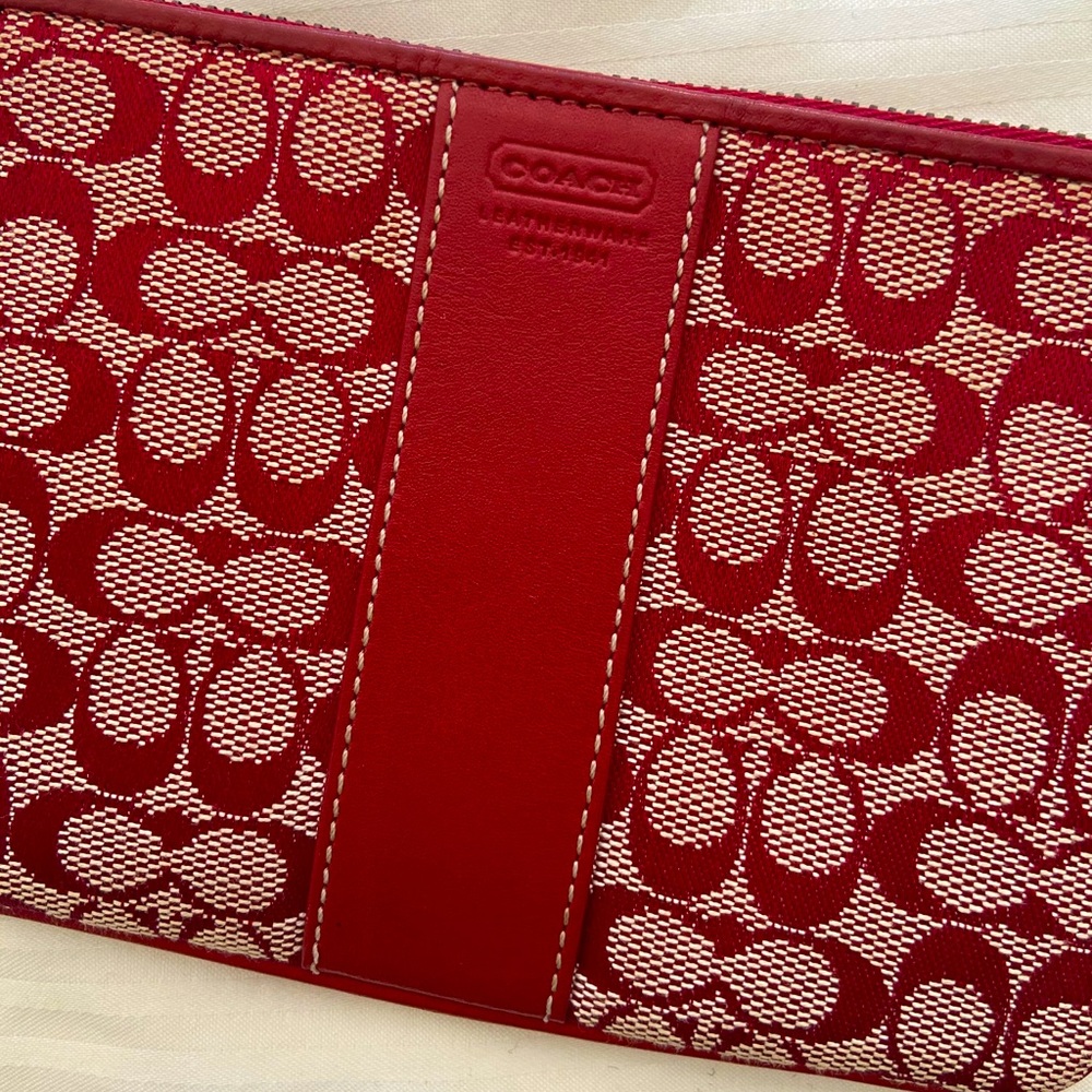 Red Coach Wristlet
